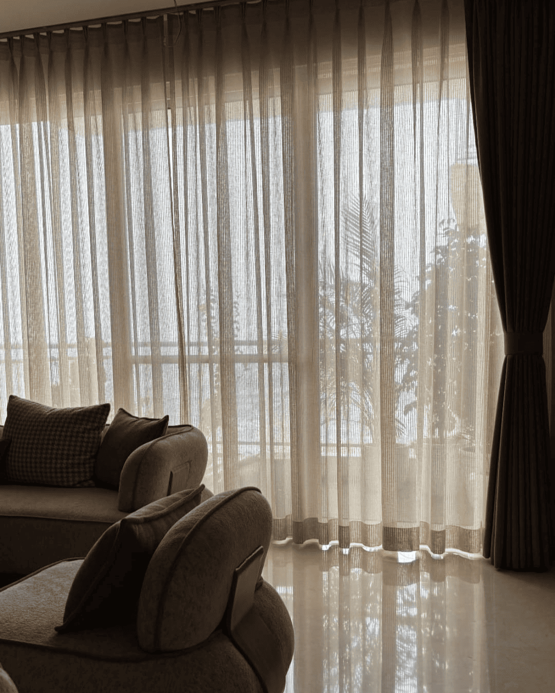 Designer Balcony curtains with Premium quality for modern Delhi homes