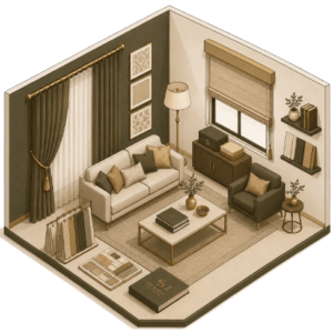 SILKARA bespoke curtain styling for living spaces